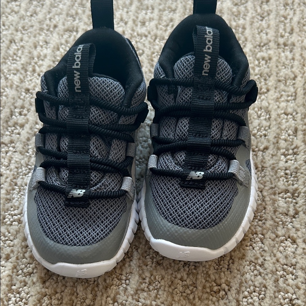New Balance Kids' Black and Gray Sneakers